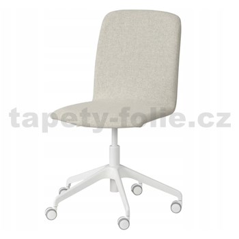 Otočná židle na kolečkách béžovo-bílá, křeslo ERFJÄLLET IKEA