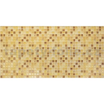 Obkladové panely 3D PVC rozměr 955 x 480 mm mozaika s dekorem béžová - POSLEDNÍ KUSY
