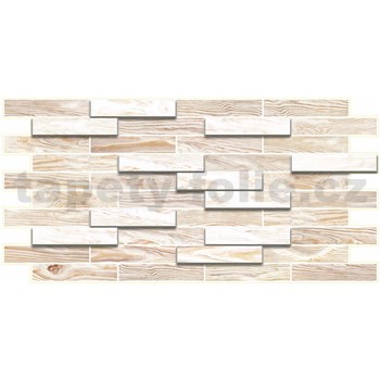 Obkladové panely 3D PVC rozměr 980 x 480 mm obklad dub klasik bělený
