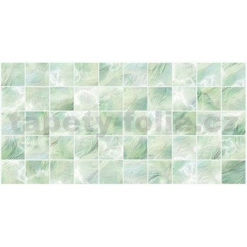 Obkladové panely 3D PVC rozměr 964 x 484 mm mozaika perleťově zelená