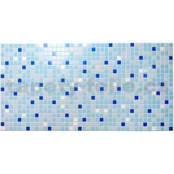 Obkladové panely 3D PVC rozměr 955 x 480 mm mozaika modrá