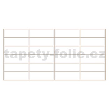 Obkladové panely 3D PVC rozměr 955 x 480 mm obklad bílý, béžová spára