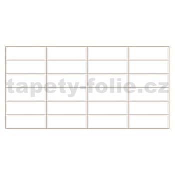 Obkladové panely 3D PVC rozměr 955 x 480 mm obklad bílý, béžová spára