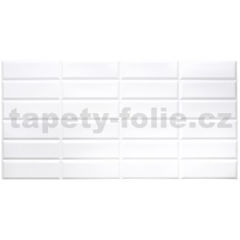 Obkladové panely 3D PVC rozměr 955 x 480 mm obklad bílý Metrostyle