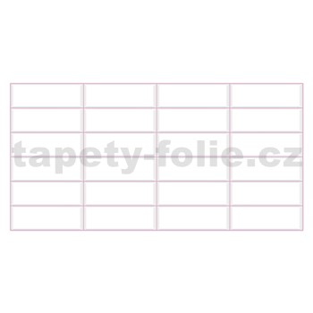 Obkladové panely 3D PVC rozměr 955 x 480 mm bílý obklad, růžová spára