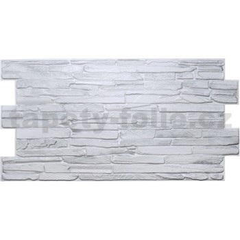 Obkladové panely 3D PVC rozměr 980 x 500 mm kámen světle šedý