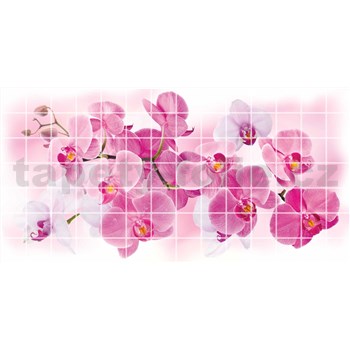 Obkladové 3D PVC panely rozměr 955 x 480 mm, tloušťka 0,2 mm, květy orchideje- POSLEDNÍ KUSY