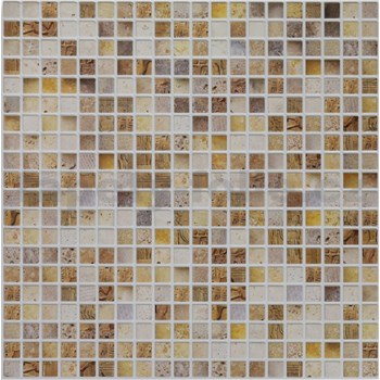 Obkladové panely 3D PVC rozměr 480 x 480 mm mozaika hnědo-béžová
