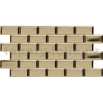 Obkladové panely 3D PVC rozměr 966 x 484 mm obklad zlatý