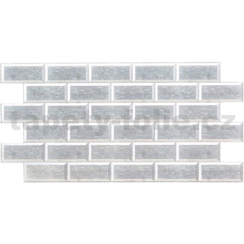 Obkladové panely 3D PVC rozměr 966 x 484 mm obklad bílý platan