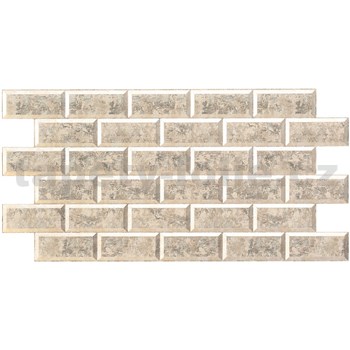 Obkladové panely 3D PVC rozměr 966 x 484 mm metalický benátský štuk