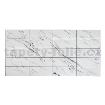 Obkladové panely 3D PVC rozměr 957 x 482 mm Travertin bílý