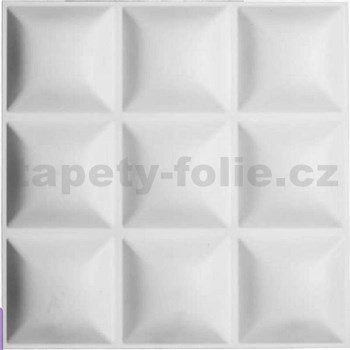 Obkladové panely 3D PVC Block rozměr 500 x 500 mm, tloušťka 1 mm,