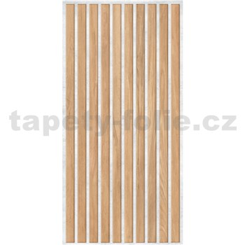 Obkladové panely 3D PVC rozměr 280 x 600 mm lamely světle hnědé