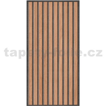 Obkladové panely 3D PVC rozměr 280 x 600 mm lamely hnědé