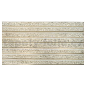 Obkladové panely 3D PVC  lamely pískové rozměr 970 x 500 mm