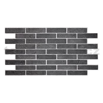 Obkladové panely 3D PVC cihla hnědo šedá rozměr 960 x 498 mm