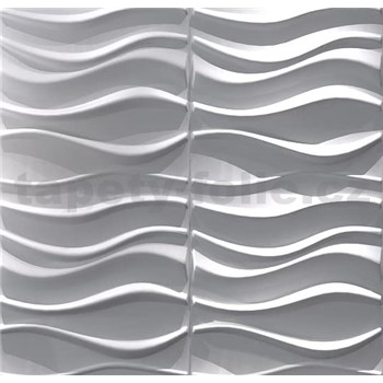 Obkladové panely 3D PVC Wave rozměr 500 x 500 mm, tloušťka 1 mm,