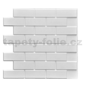 Obkladové panely 3D PVC rozměr 596 x 595 mm, tloušťka 0,6mm, BELOTTA 3D bílé