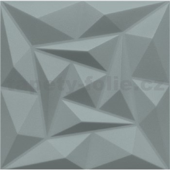 Obkladové panely 3D PVC Quarz stříbrno-šedý rozměr 500 x 500 mm, tloušťka 1 mm,