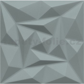 Obkladové panely 3D PVC Quarz stříbrno-šedý 500 x 500 mm, tloušťka 1 mm - POSLEDNÍ KUSY