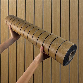 Samolepící lamely na zeď na pěnovém podkladu hnědé rozměr 280 x 60 cm