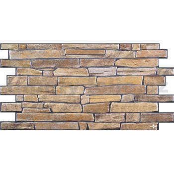 Obkladové panely 3D PVC rozměr 977 x 493 mm, břidlice hnědá - POSLEDNÍ KUSY