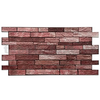 Obkladové panely 3D PVC cihla original červená rozměr 960 x 480 mm