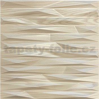 Obkladové panely 3D PVC RAMZES světle hnědý 500 x 500 mm, tloušťka 1 mm - POSLEDNÍ KUSY