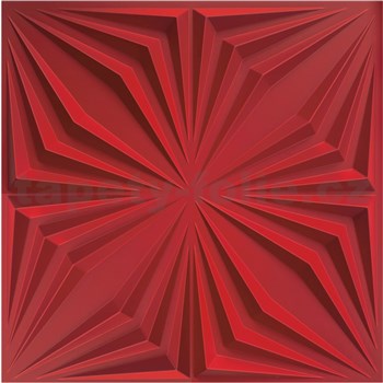 Obkladové panely 3D PVC BRILLANT červený rozměr 500 x 500 mm, tloušťka 1 mm,
