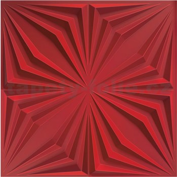 Obkladové panely 3D PVC BRILLANT červený 500 x 500 mm, tloušťka 1 mm - POSLEDNÍ KUSY