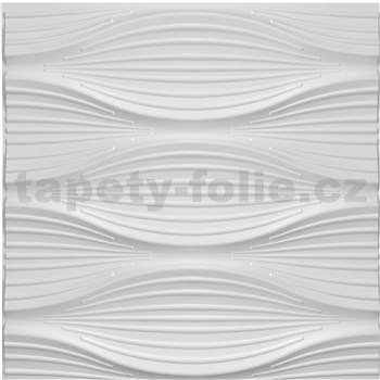Obkladové panely 3D PVC DNA bílý 500 x 500 mm, tloušťka 1 mm - POSLEDNÍ KUSY
