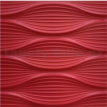 Obkladové panely 3D PVC DNA červený rozměr 500 x 500 mm, tloušťka 1 mm,