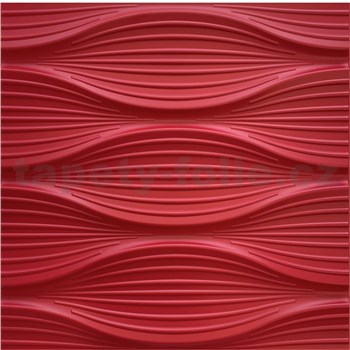 Obkladové panely 3D PVC DNA červený 500 x 500 mm, tloušťka 1 mm - POSLEDNÍ KUSY