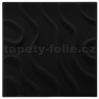 Obkladové panely 3D LINE XPS FLOW černý rozměr 50 x 50 cm