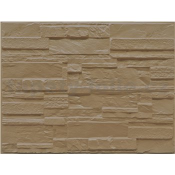 Obkladové panely 3D PVC rozměr 440 x 580 mm ukládaný kámen hnědý