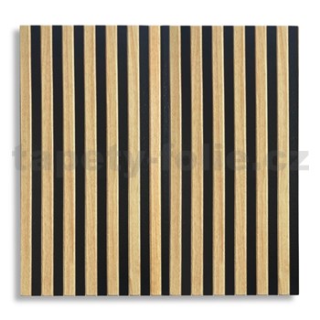 Samolepící panely na zeď lamely na pěnovém podkladu světle hnědé rozměr 66,5 x 66,5 cm