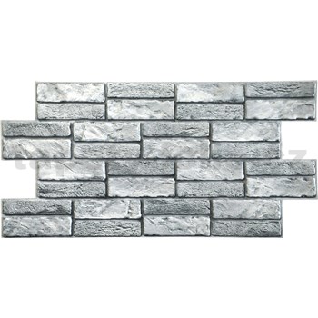 Obkladové panely 3D PVC rozměr 955 x 476 mm kámen šedý