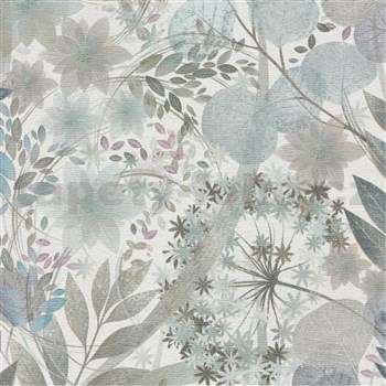 Vliesové tapety na zeď Secret Garden stylizované listy zelené