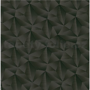 Vliesové tapety na zeď IMPOL Spotlight 3 jehlany 3D černé s metalickými odlesky