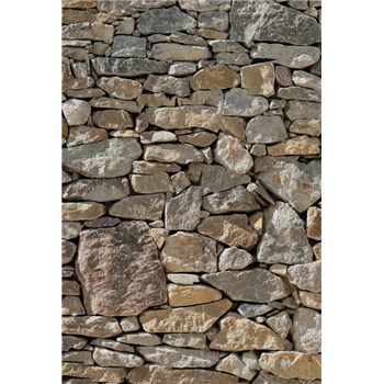 Vliesové fototapety kamenná zeď rozměr 124 cm x 184 cm - POSLEDNÍ KUSY