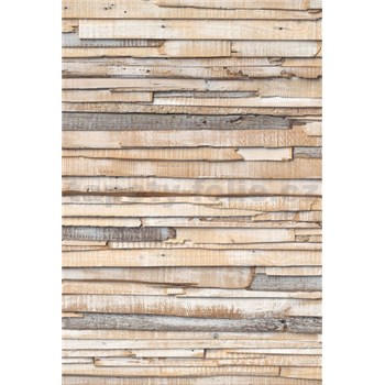 Vliesové fototapety bílené dřevo rozměr 124 cm x 184 cm - POSLEDNÍ KUSY