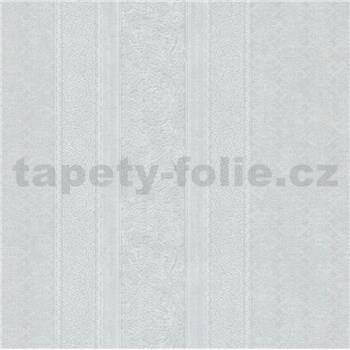 Vliesové tapety na zeď IMPOL Timeless drobné ornamenty bílé na světle šedém podkladu
