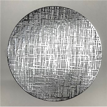 Vinylová dekorativní prostírání na stůl Metalic síť stříbrná 38 cm
