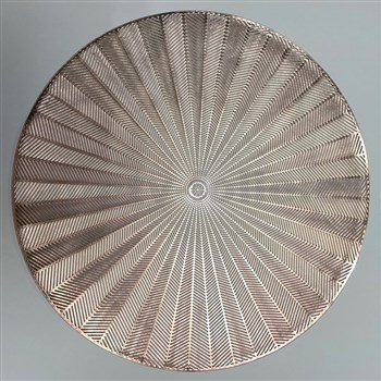 Vinylové dekorativní prostírání na stůl Metalic paprsky růžovo-zlaté 38 cm