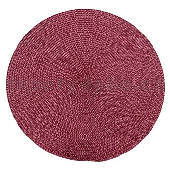 Jutové dekorativní prostírání na stůl RATAN červené 37 cm