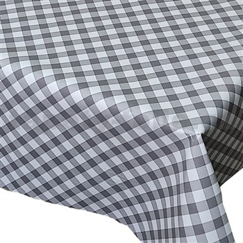 Ubrusy návin káro šedé 20 m x 140 cm