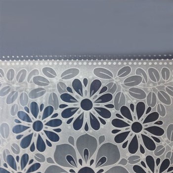 Ubrusy návin 50 m x 140 cm transparentní květy matné