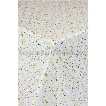 Ubrusy návin 20 m x 140 cm luční květy modro-žluté