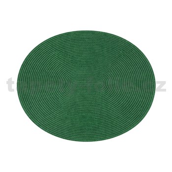 Jutové dekorativní prostírání na stůl RATAN oválné zelené - POSLEDNÍ KUSY